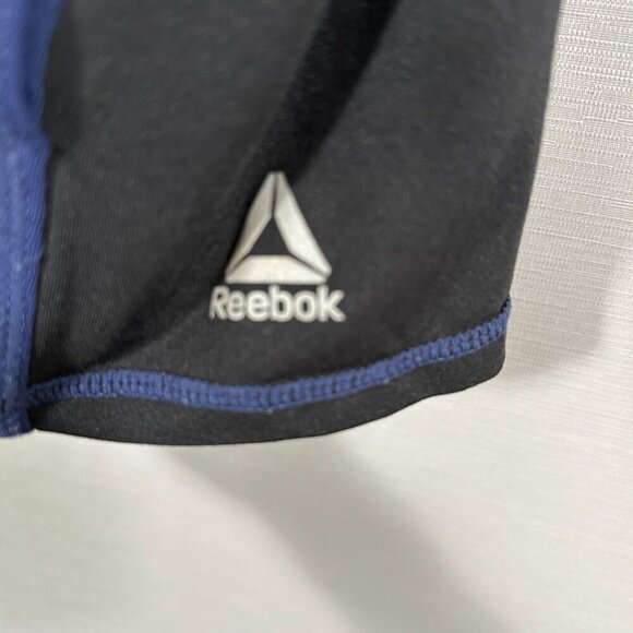 Reebok Track Jacket Womens Medium Blue Stretch Long Sleeve Thumb Holes Full Zip - Picture 6 of 7